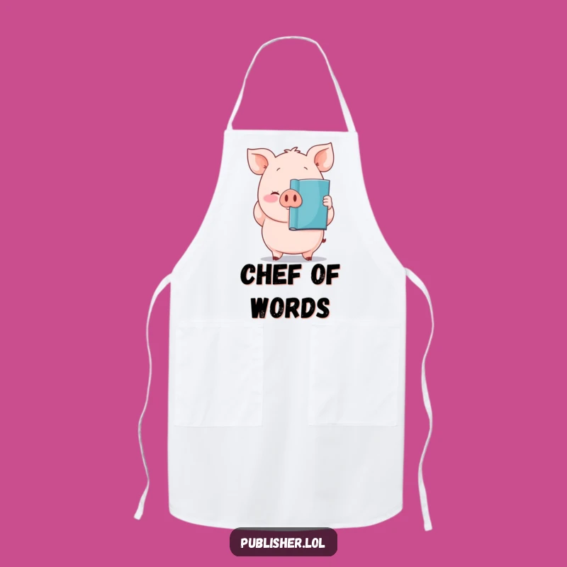 Funny Pig Author Apron: Cook Up Some Stories in Literary Style