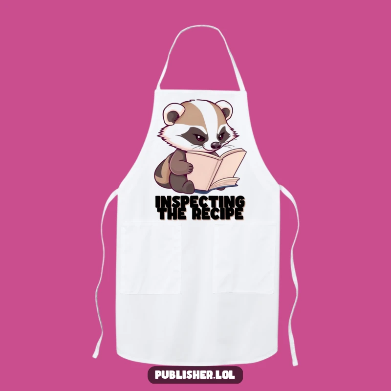 Funny Badger Apron: Cook with Diligence and This Hilarious Helper's Accessory