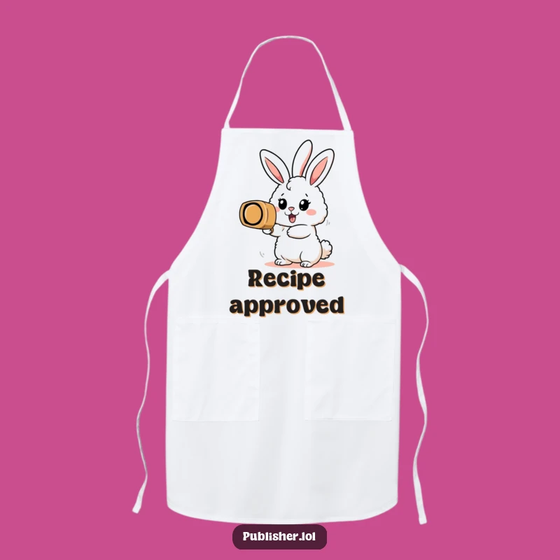 Funny Bunny Stamp Apron: Enthusiastic Productivity Wear for Go-Getters
