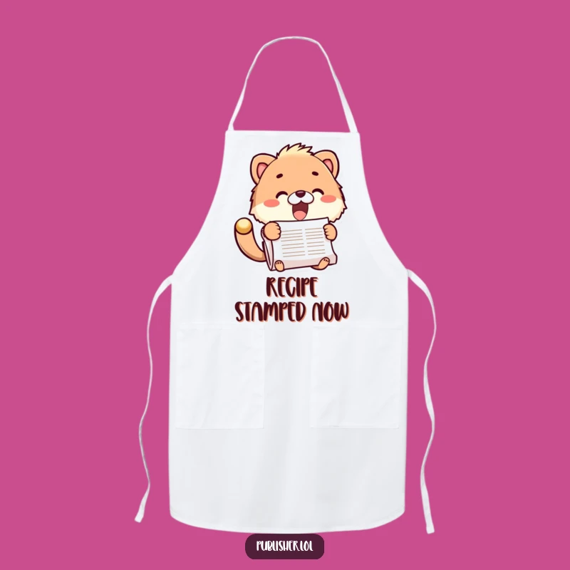 Funny Fuzzy Animal Stamping Apron - Chef's Funny Gift for Approved Dishes