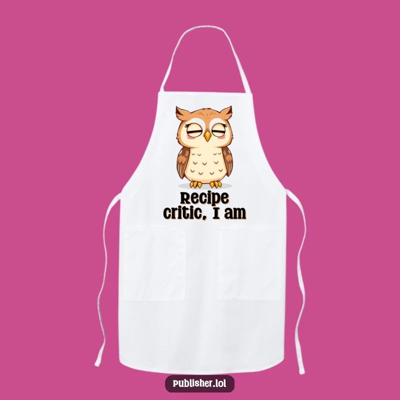 Funny Owl Apron: Thoughtful Approval for Kitchen Scholars