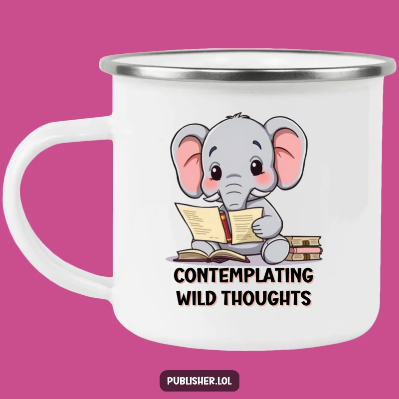Funny Elephant Contract Camping Mug: Sip and Strategize on the Go