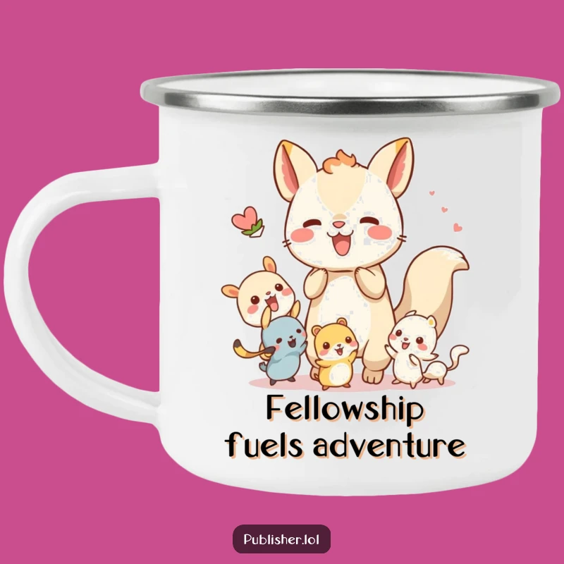 Durable Funny Teamwork Animal Camping Mug: Adventure Together