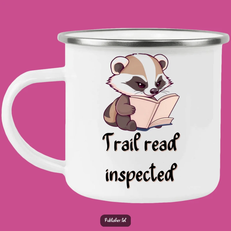 Funny Badger Camping Mug: Stay Focused Outdoors with This Diligent Reader's Cup