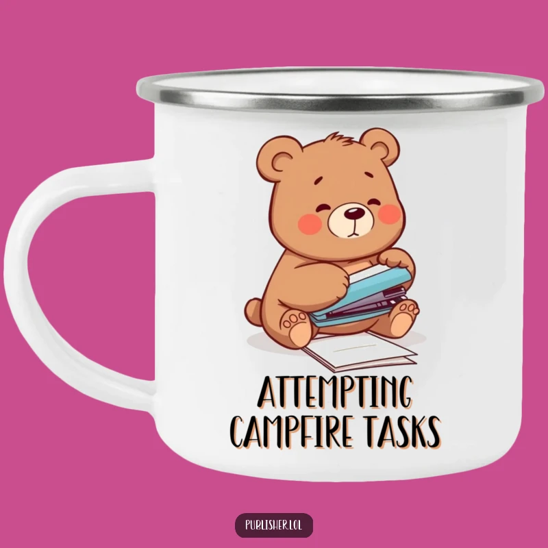 Funny Bear Camping Mug - Embrace Wilderness Mishaps with Humor