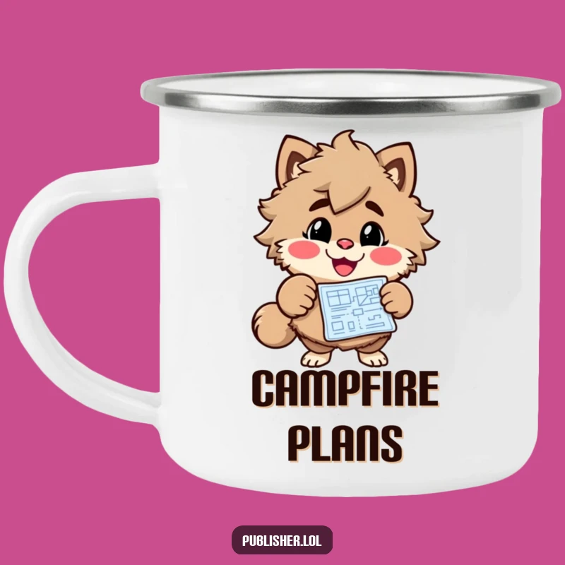 Funny Blueprint Explorer Camping Mug - Enthusiastic Character Cup, Great Funny Gift