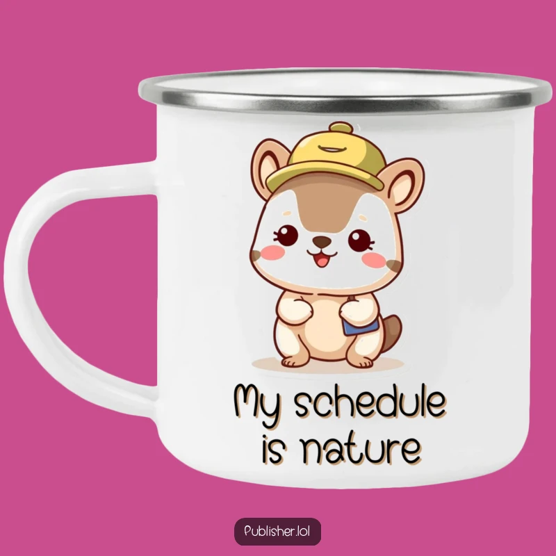 Funny Busy Schedule Animal Camping Mug - Outdoor Organized Character Cup, Great Funny Gift