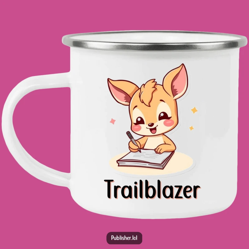 Funny Fawn Signing Document Camping Mug: Joyful Sips on Your Adventures