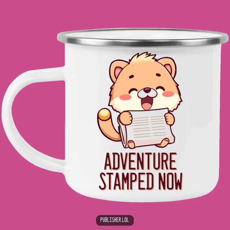 Funny Fuzzy Animal Stamping Camping Mug - Adventure Approved!