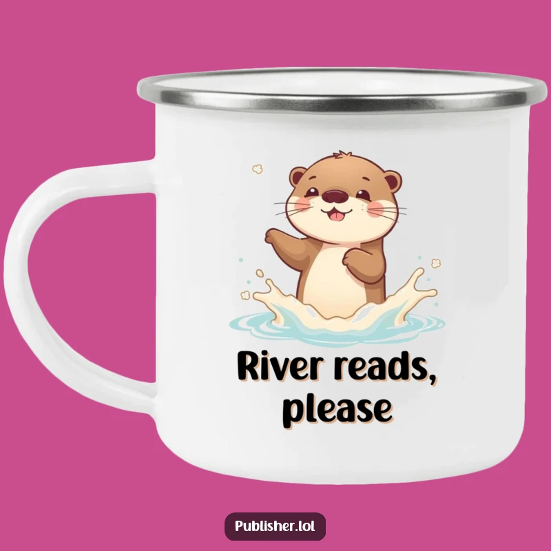 Funny Otter Camping Mug: Enjoy Pure Joy Outdoors with This Hilarious Book Lover's Cup
