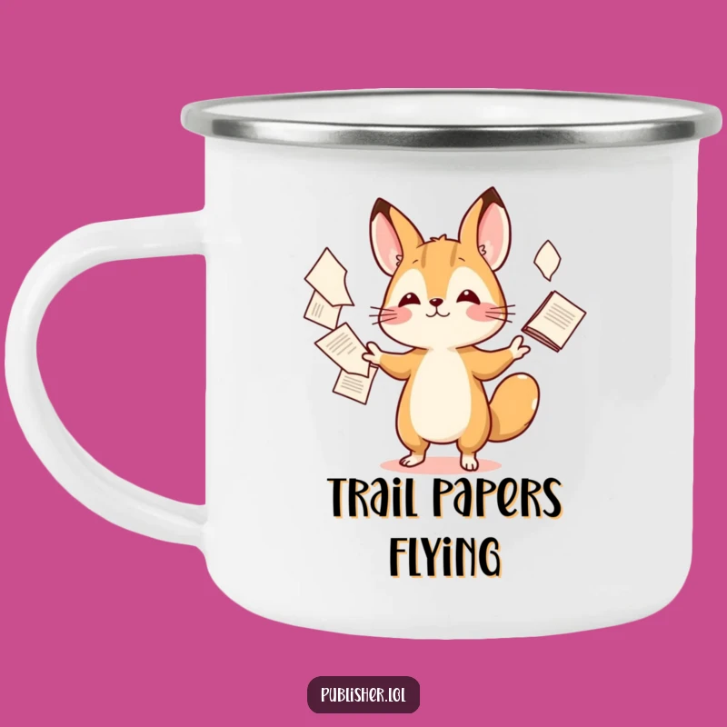 Funny Tiny Animal Juggling Papers Camping Mug - Adventure & Hilarious Gift