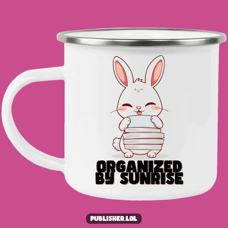 Funny Winking Rabbit Camping Mug: Meticulous Outdoor Humor for a Perfect Gift