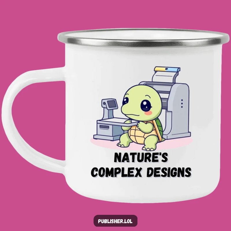 Funny Turtle Camping Mug - Contemplate Nature with Vintage Humor