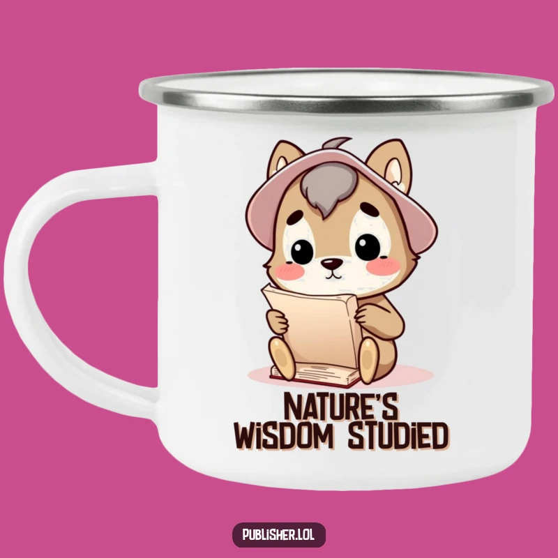 Durable Funny Scholar Animal Camping Mug: Adventure in Thought
