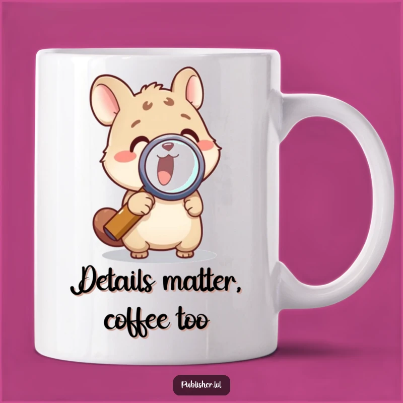 Funny Animal Magnifying Glass Mug - Perfect Gift for Investigators