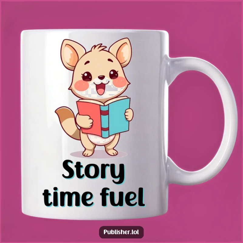 Funny Adorable Animal Book Presenter Mug - Perfect Gift for Book Lovers & Readers