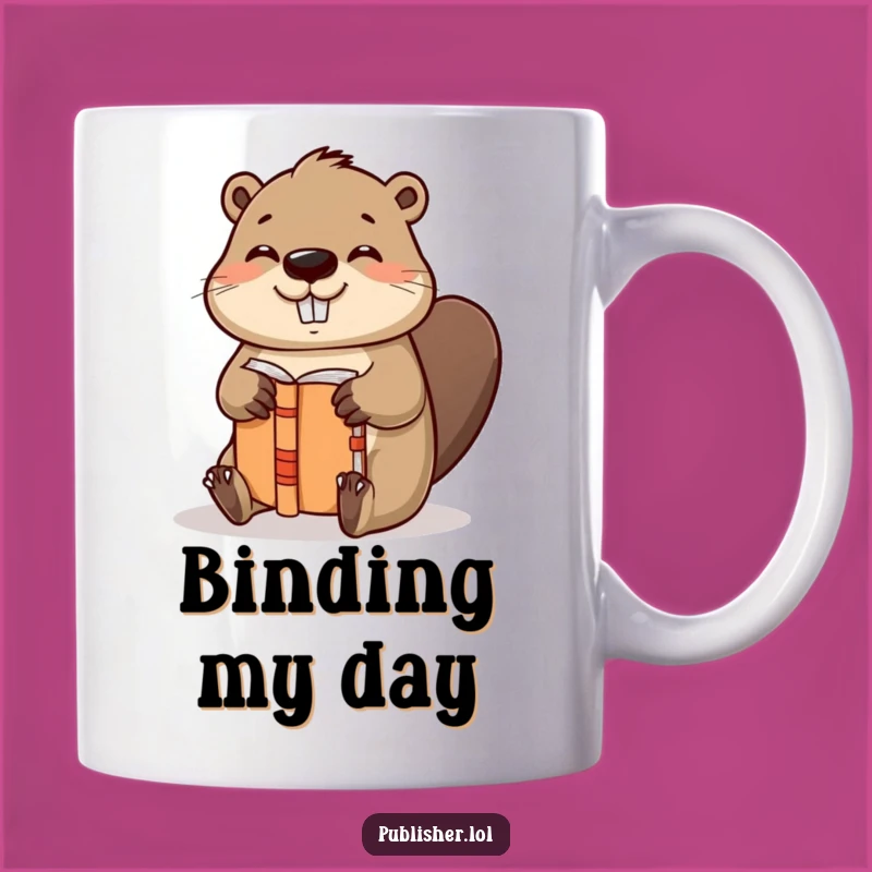 Funny Beaver Bookbinder Mug - A Dedicated Creator's Perfect Gift