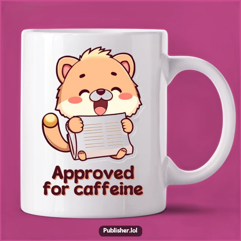 Funny Fuzzy Animal Stamping Document Mug - Perfect Gift for Busy Bees