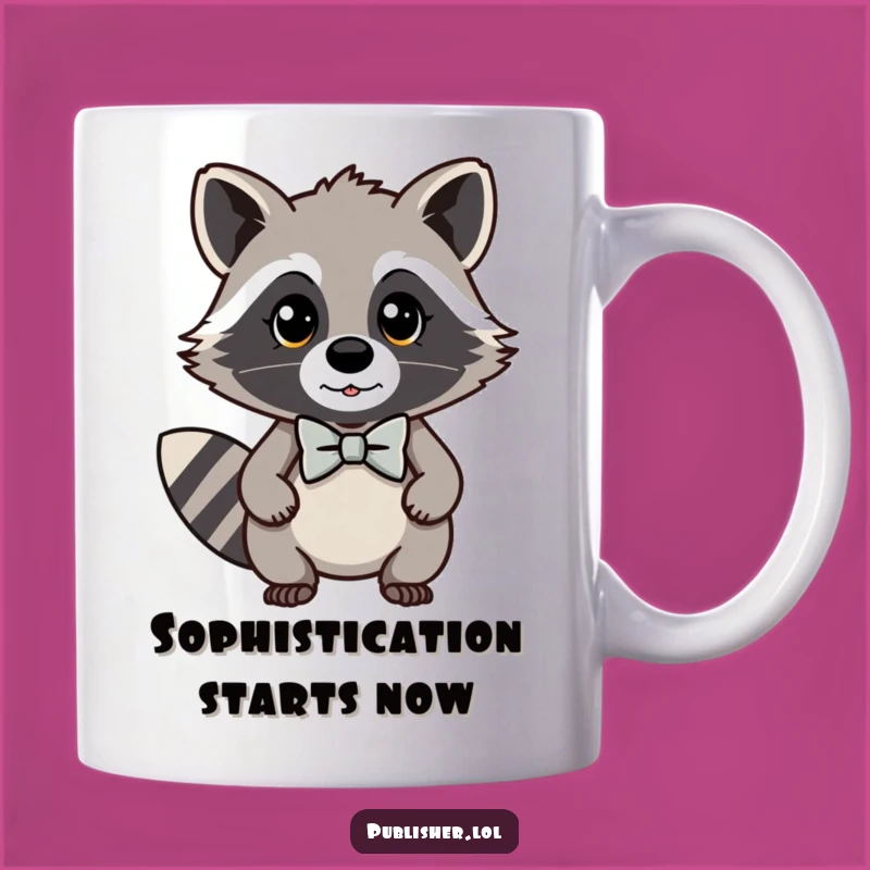 Funny Kawaii Raccoon Bow Tie Mug: The Ultimate Sophisticated and Adorable Gift
