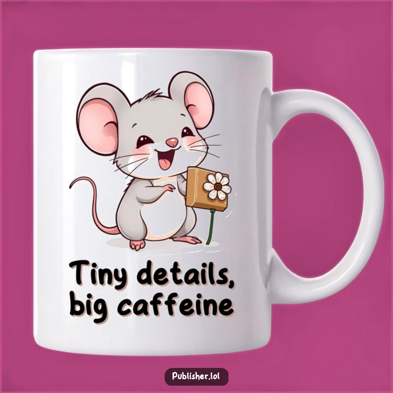 Funny Mouse Stamper Mug: Add Floral Fun to Your Day