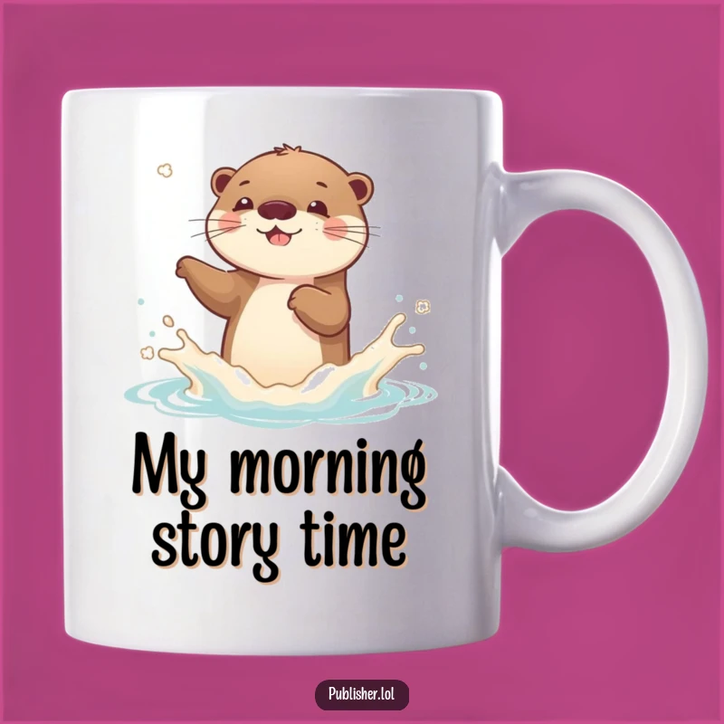 Funny Otter Book Splash Mug: A Joyful Gift for Readers Who Love Otterly Fun