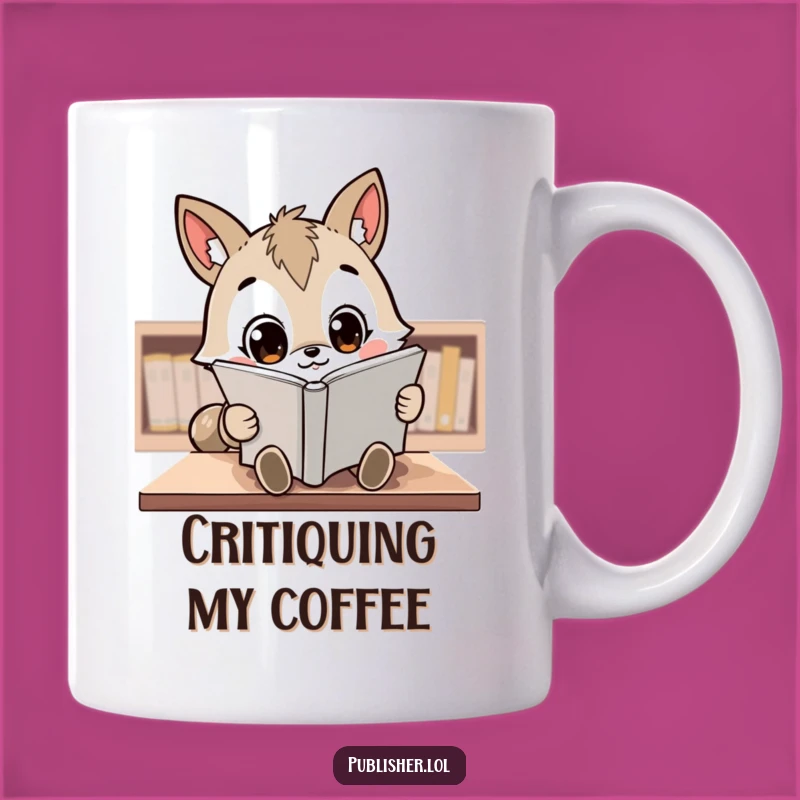 Funny Reviewing Animal Mug: Kawaii Character Studies Manuscript, Perfect Funny Gift for Writers!