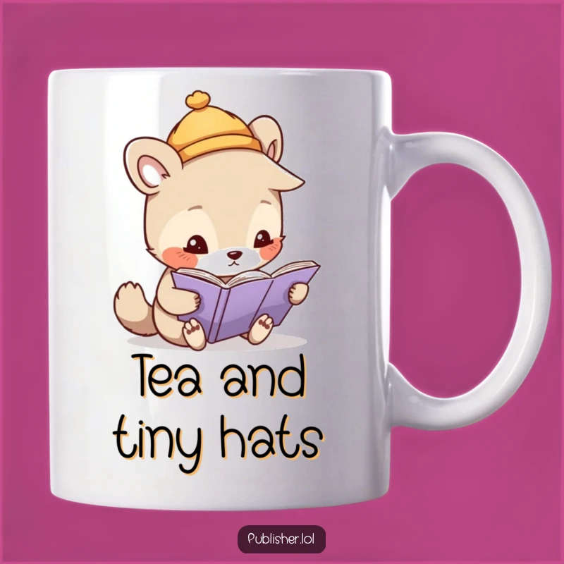 Funny Whimsical Animal Hat Mug - Hilarious Detail Lover's Gift