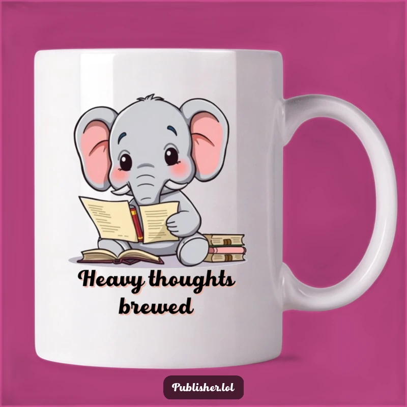 Funny Elephant Publishing Contract Mug: A Hilarious Gift for Authors and Agents