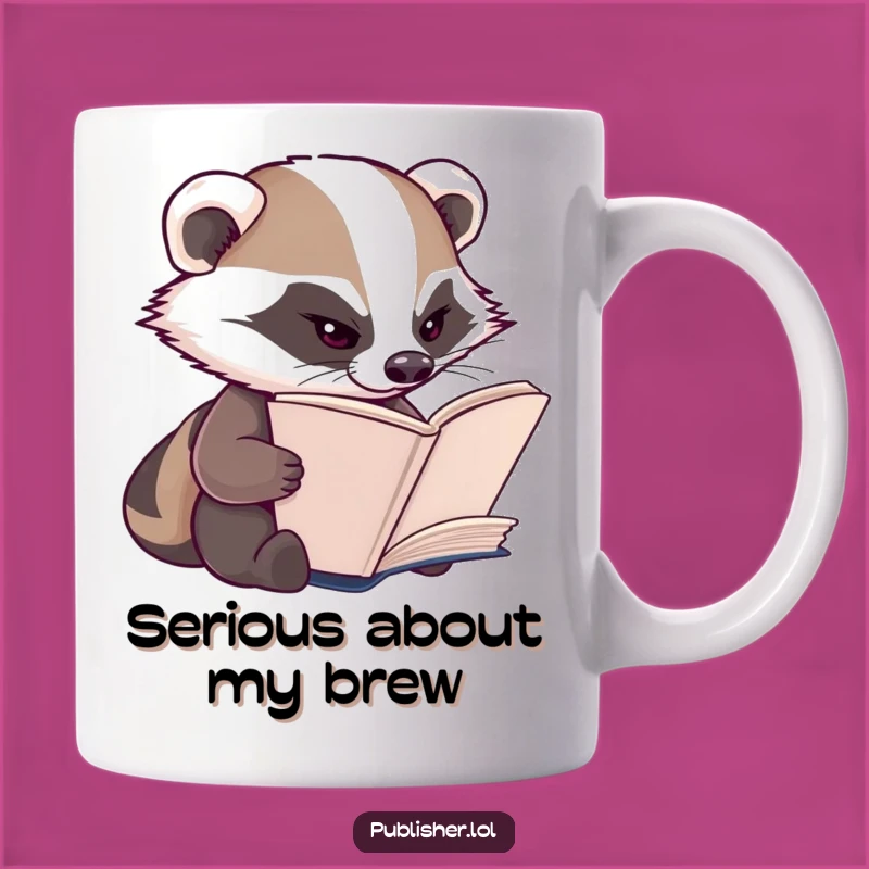 Funny Badger Mug: For the Determined Reader Who Squints at Every Page