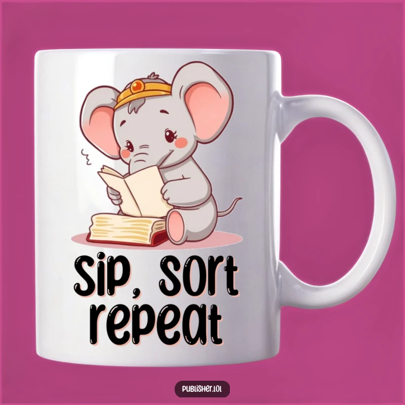 Funny Elephant Manuscript Mug: A Hilarious Gift for Busy Office Dwellers