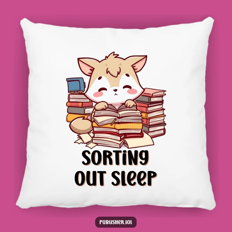 Funny Animal Manuscript Pillow - Cozy Comfort for Focused Minds