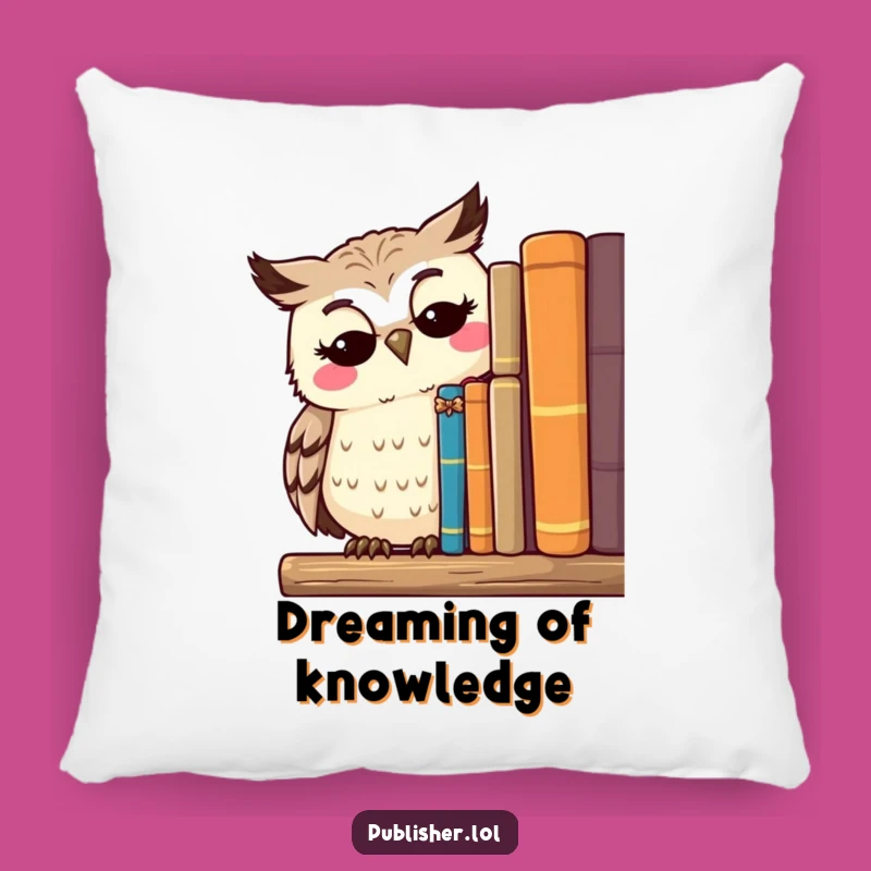 Funny Owl Bookish Pillow - Comfort for Contemplative Minds