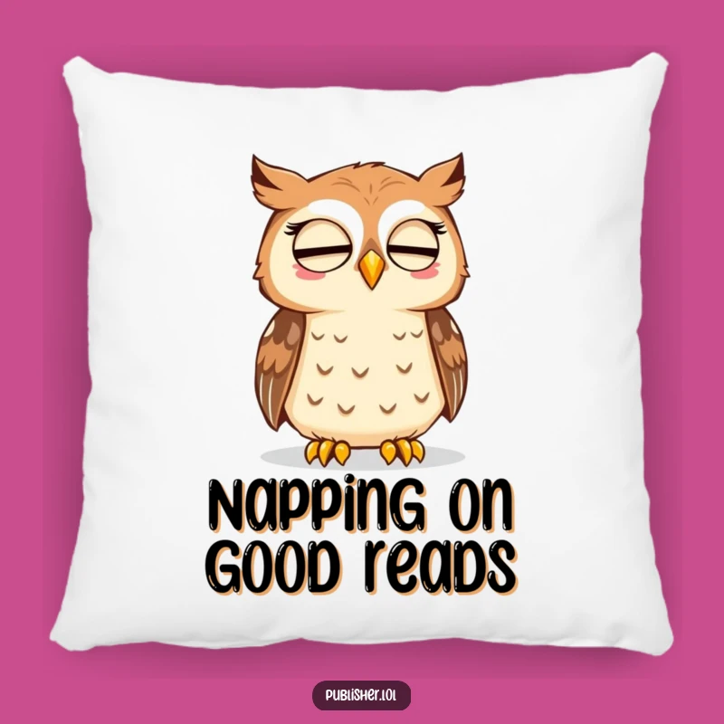 Funny Owl Pillow: Thoughtful Nod for Comfy Readers