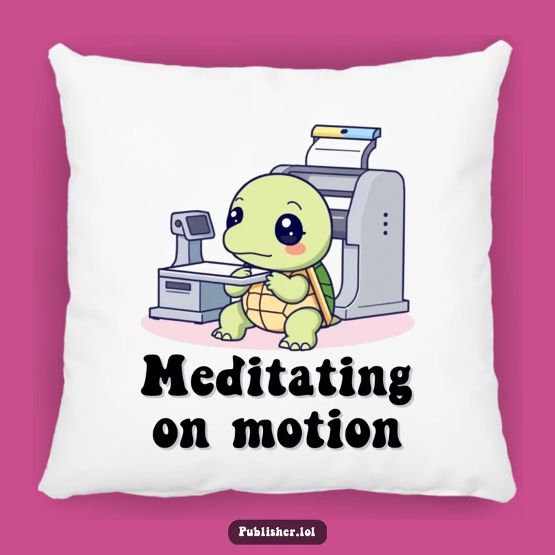Funny Turtle Reflection Pillow - Comfy Accent for Thoughtful Spaces
