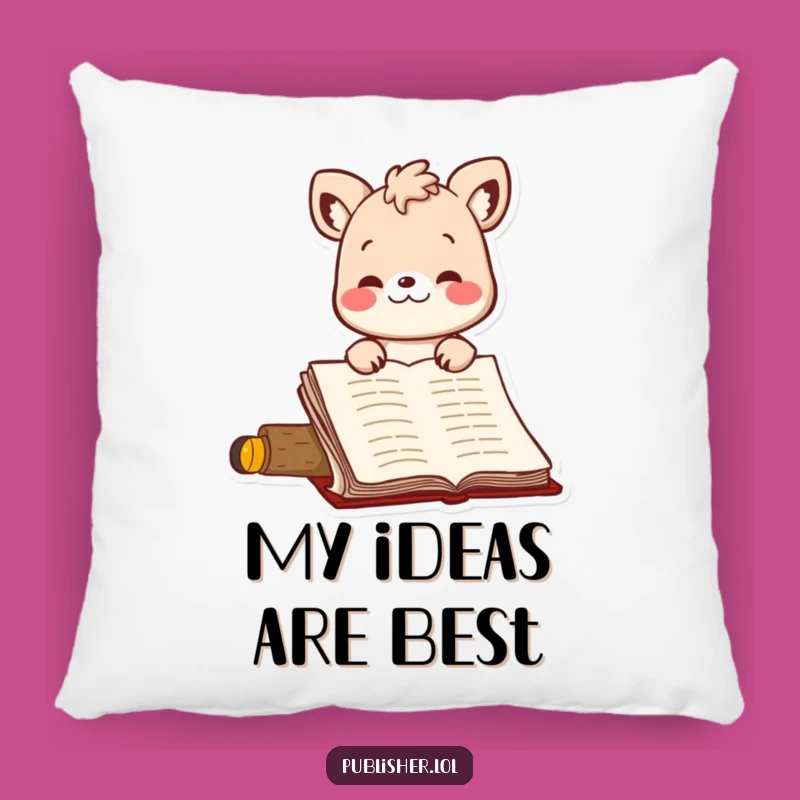 Funny Approval Pillow - Cozy Animal Nodding Manuscript Gift