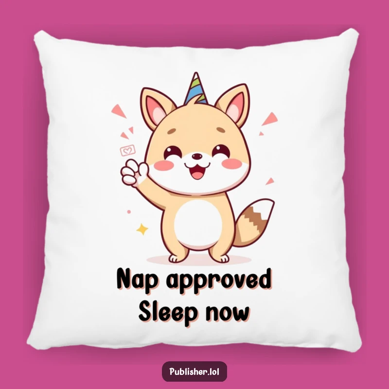 Funny Approved Animal Pillow: Cozy Celebrate Cushion, Hilarious Funny Gift for Comfort