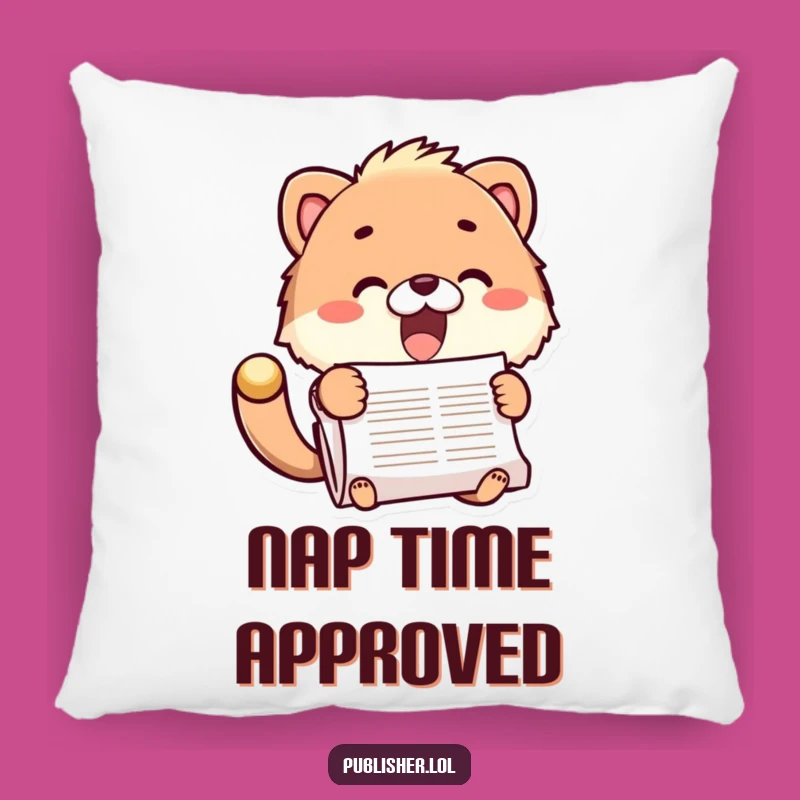 Funny Fuzzy Animal Stamping Pillow - Cozy Comfort for Achievers