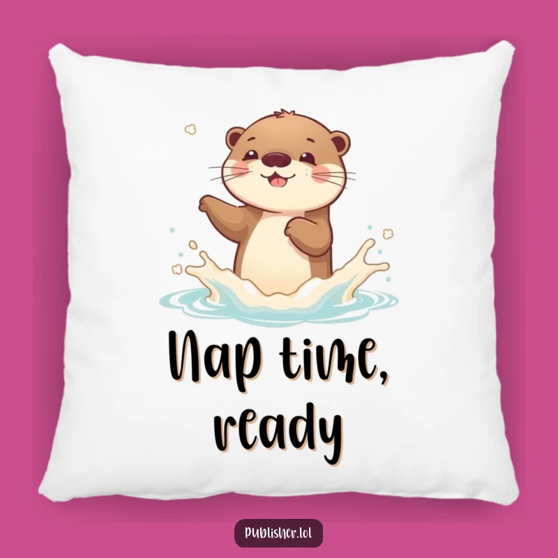 Funny Otter Pillow: Snuggle Up with Pure Joy and This Adorable Book Lover's Cushion