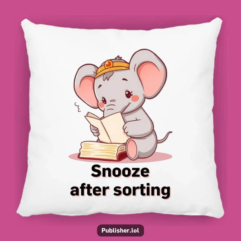 Funny Elephant Manuscript Pillow: Cozy Comfort with Hilarious Organizational Charm