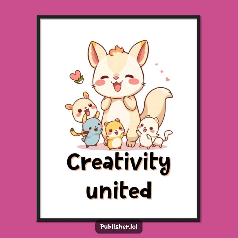 Funny Teamwork Animal Digital Art: Celebrate Collaboration