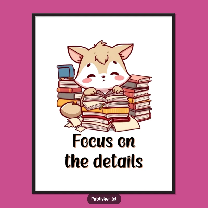 Funny Animal Manuscript Digital Art - Instant Focused Decor