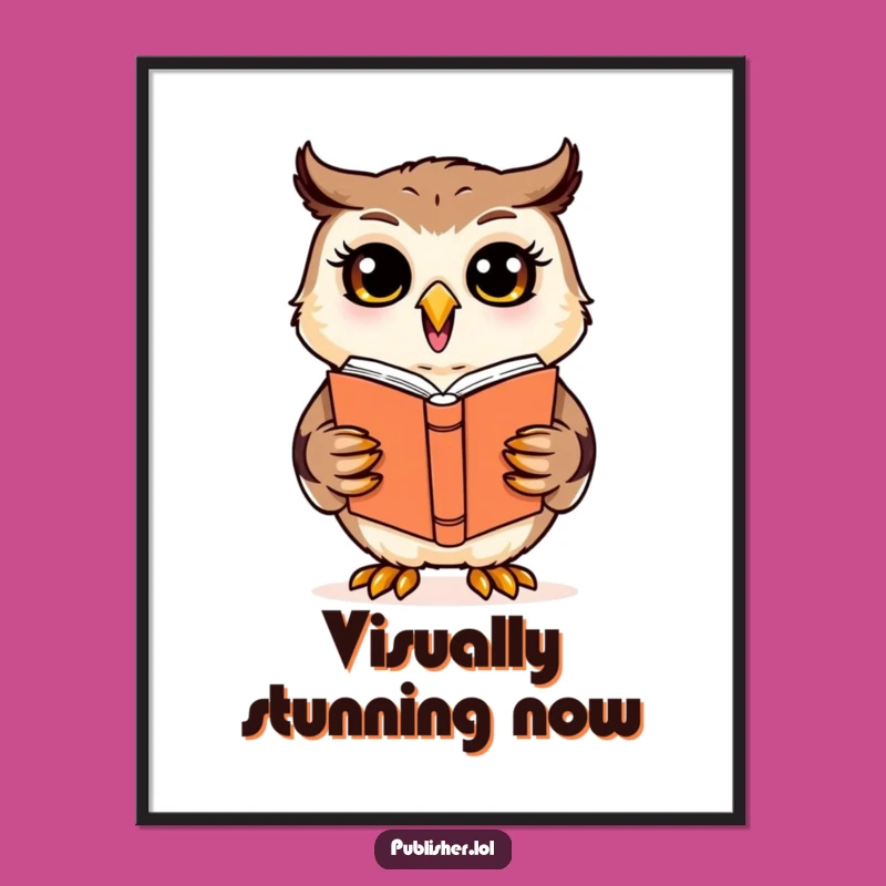 Funny Owl Designer Digital Art: Creative Book Covers and Humorous Decor