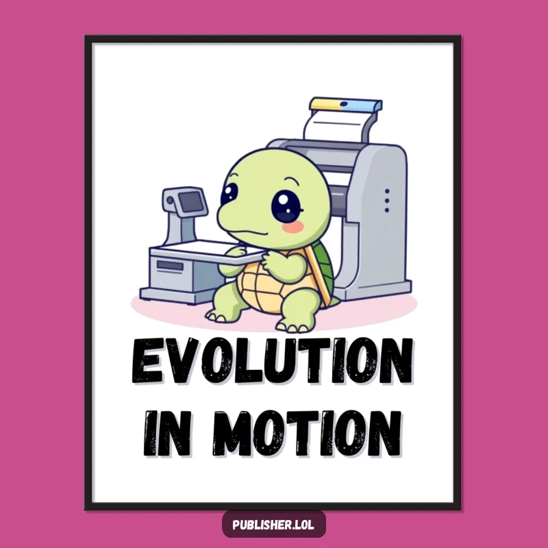 Funny Turtle Art Print - Instant Vintage Wisdom for Your Walls