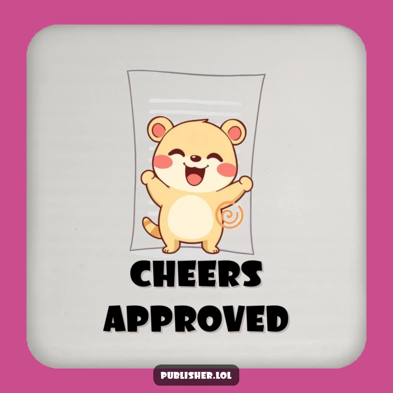 Funny Stamping Animal Drink Coaster: Protect Surfaces with a Hilarious Character, Great Funny Gift!