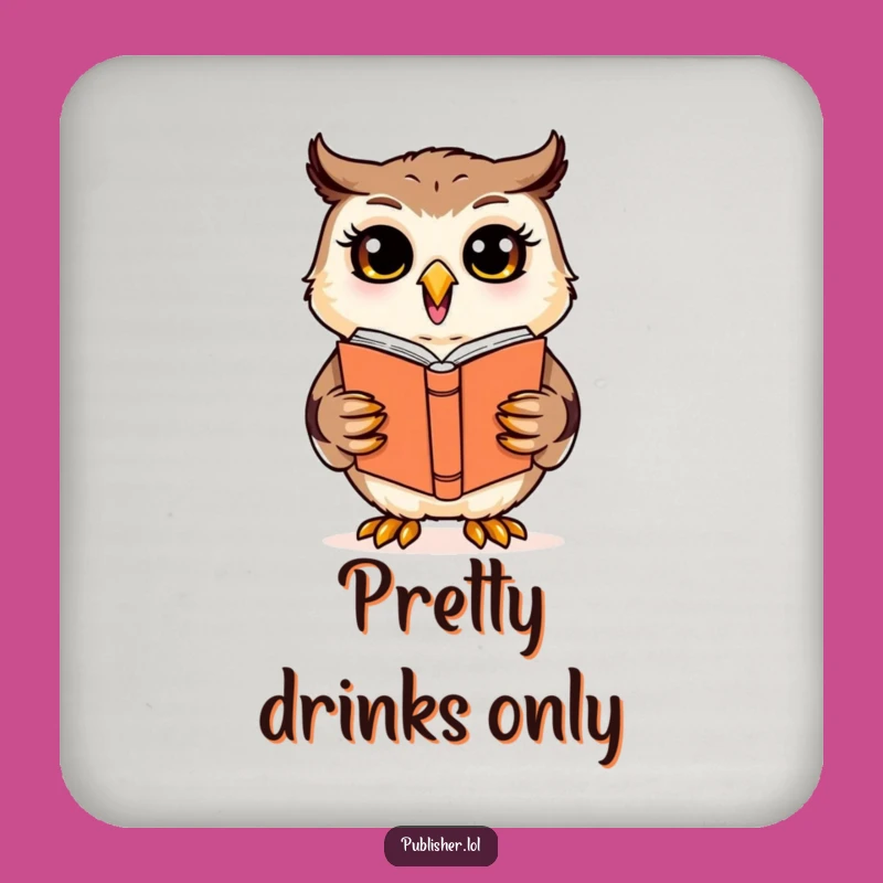 Funny Owl Designer Coaster Set: Protect Surfaces with Creative Humor