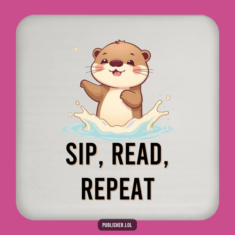Funny Otter Drink Coaster: Protect Surfaces with Pure Joy and This Hilarious Book Accessory