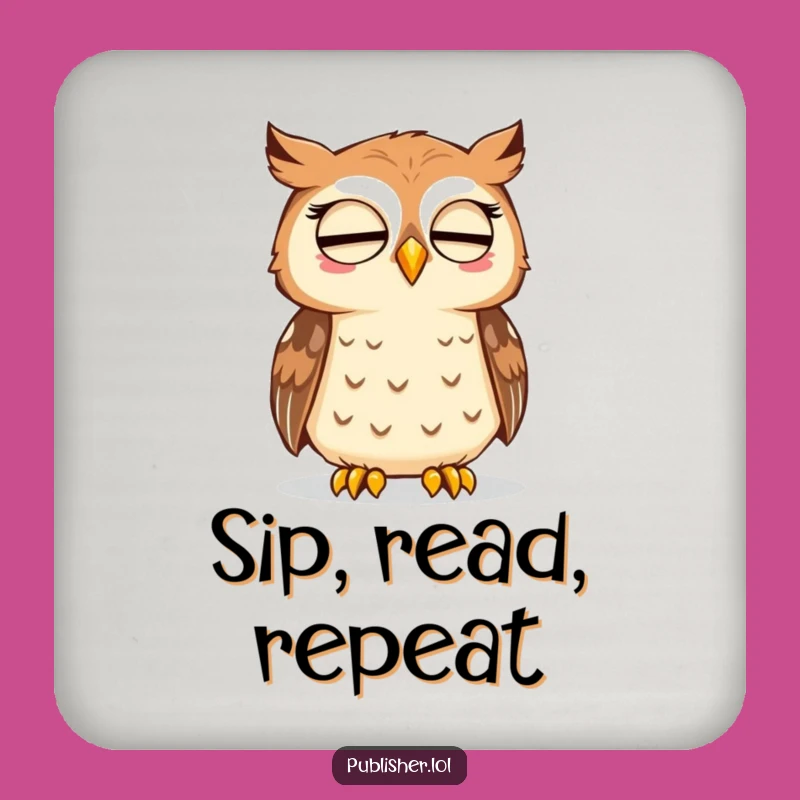 Funny Owl Drink Coaster: Thoughtful Approval for Drink Lovers