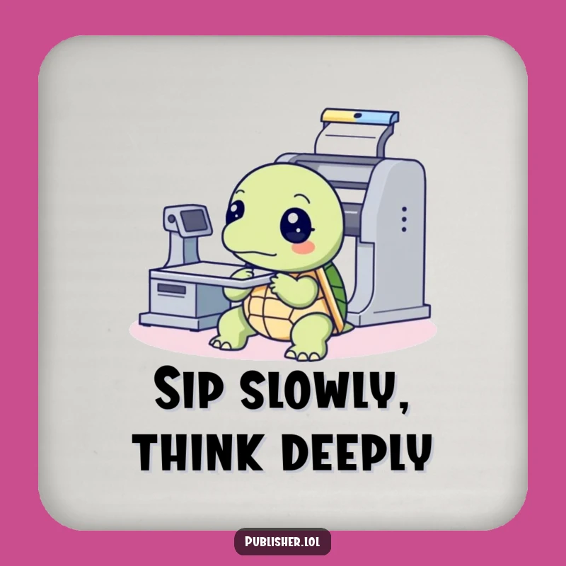 Funny Turtle Coaster Set - Protect Surfaces with Vintage Humor