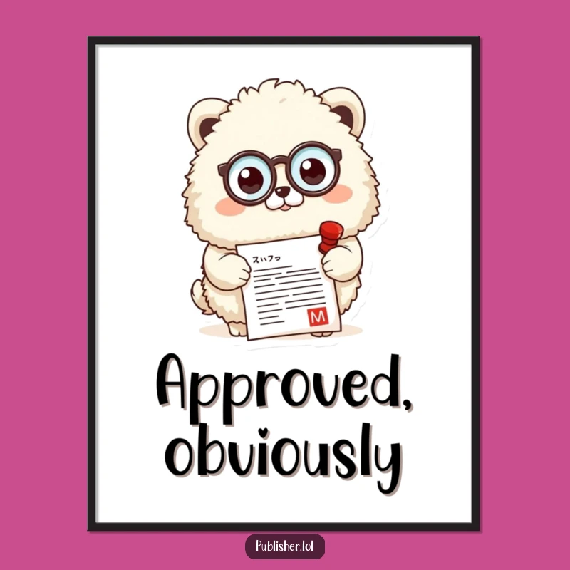 Funny Official Stamp Poster - Decorate with Sophisticated Humor!