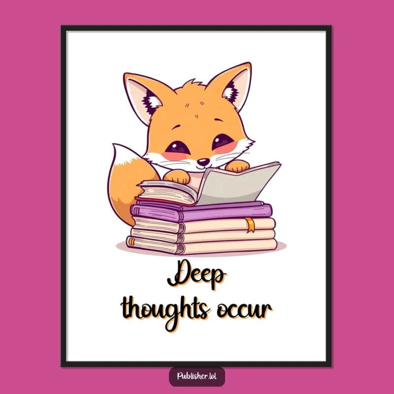 Funny Fox Manuscript Poster: Inspiring Wall Art For Your Study!